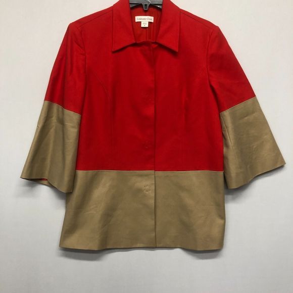 Coldwater Creek Women 3/4 Sleeve Button Snap Shirt Jacket Size 10 Casual M093 14 - Picture 10 of 14